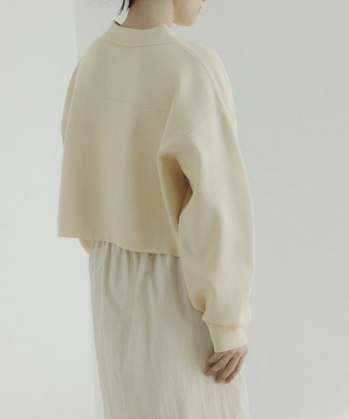 CE'E_SE'E(シーシー)の「リブショートブルゾン(ブルゾン・レディース・オフホワイト/ライトグレー/ネイビー・FREE)」の13枚目の写真