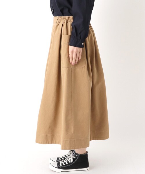 one'sterrace(ワンズテラス)の「コットンピーチ起毛 スカート(スカート・レディース・ブラック系8/ベージュ系8・02)」の4枚目の写真