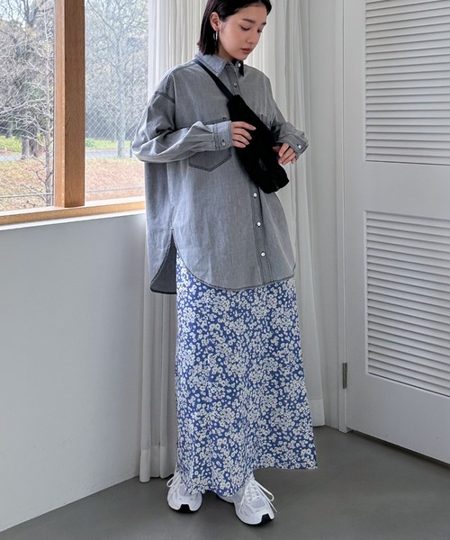ドゥ アルシーヴ DOUX ARCHIVES コットンリネンシャツ （GRY） ドゥ アルシーヴ DOUX ARCHIVES コットンリネンシャツ （GRY
