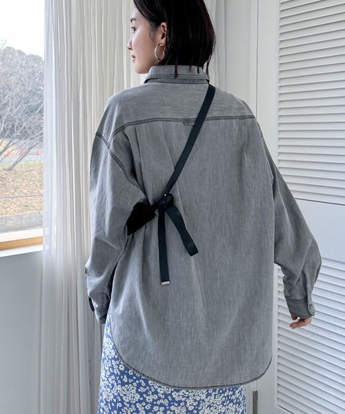 ドゥ アルシーヴ DOUX ARCHIVES コットンリネンシャツ （GRY） ドゥ アルシーヴ DOUX ARCHIVES コットンリネンシャツ （GRY