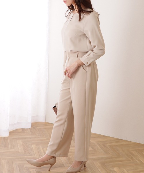 Lace Ladies（レースレディース）の「フロントホック付き キーネック センター ライン ブラウス（シャツ/ブラウス・レディース・グレー/ブラック/アイボリー/ネイビー・FREE/S）」の18枚目の写真