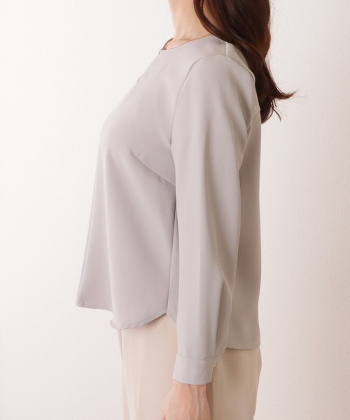 Lace Ladies（レースレディース）の「フロントホック付き キーネック センター ライン ブラウス（シャツ/ブラウス・レディース・グレー/ブラック/アイボリー/ネイビー・FREE/S）」の17枚目の写真