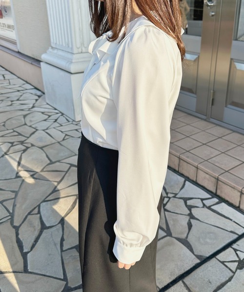 ラッフル襟リボンブラウス【ZOZOTOWN限定アイテム】（シャツ/ブラウス