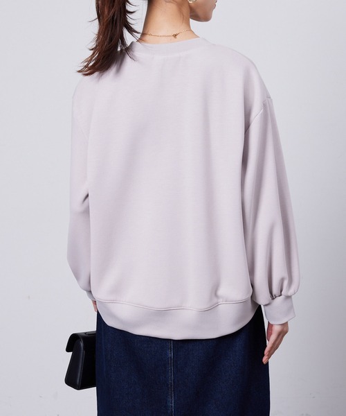 Chez toi(シェトワ)の「軽量ボンディンググリッターロゴプルオーバー(スウェット・レディース・アイボリー/ブラック/カーキ・FREE)」の11枚目の写真