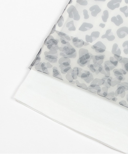 X-girl Stages（エックスガールステージス）の「チュールプリントレイヤード半袖Tシャツ（Tシャツ/カットソー・キッズ・マルチ/ホワイト・130cm/120cm/140cm/100cm/110cm/90cm）」の6枚目の写真