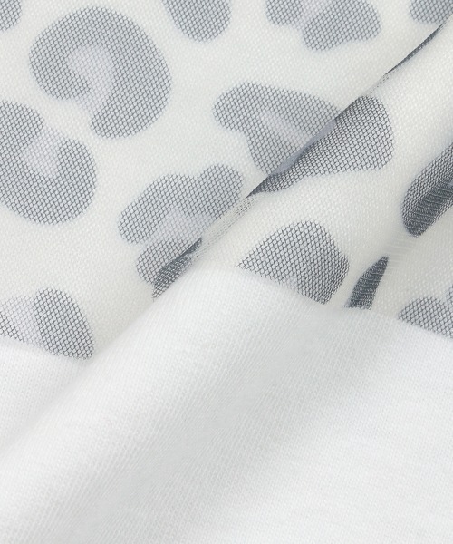 X-girl Stages（エックスガールステージス）の「チュールプリントレイヤード半袖Tシャツ（Tシャツ/カットソー・キッズ・マルチ/ホワイト・130cm/120cm/140cm/100cm/110cm/90cm）」の7枚目の写真