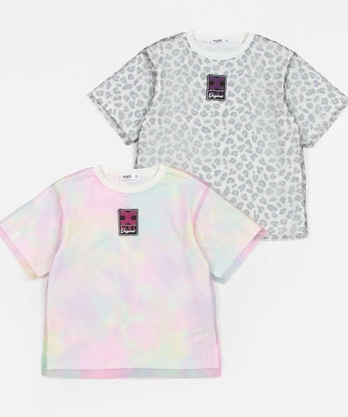 X-girl Stages（エックスガールステージス）の「チュールプリントレイヤード半袖Tシャツ（Tシャツ/カットソー・キッズ・マルチ/ホワイト・130cm/120cm/140cm/100cm/110cm/90cm）」の9枚目の写真