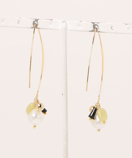 tone(トーン)の「【Amiche】ビーズフープピアス(MA)(ピアス(両耳用)・レディース・ゴールド・FREE)」の4枚目の写真