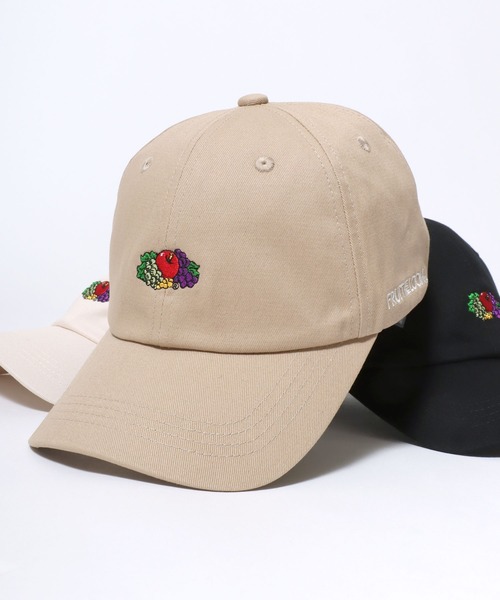 FRUIT OF THE LOOM（フルーツオブザルーム）の「FRUIT OF THE LOOM/フルーツオブザルーム ロゴ ワンポイント刺繍 ローキャップ/ベースボールキャップ/レディース メンズ（キャップ・レディース・ホワイト/ベージュ/ブラック・FREE）」の3枚目の写真