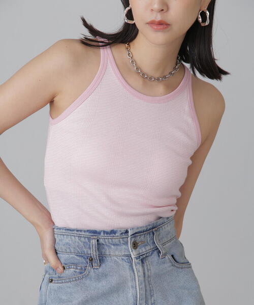 FREE'S MART（フリーズマート）の「Miller/ミラー　カップ付きアメスリタンクトップ（タンクトップ・レディース・グリーン系その他/ホワイト/ブラック/ピンク系その他・FREE）」の4枚目の写真