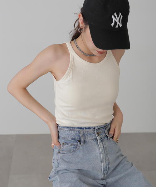 FREE'S MART（フリーズマート）の「Miller/ミラー　カップ付きアメスリタンクトップ（タンクトップ・レディース・グリーン系その他/ホワイト/ブラック/ピンク系その他・FREE）」の2枚目の写真