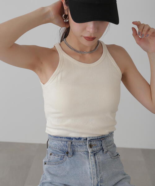 FREE'S MART（フリーズマート）の「Miller/ミラー　カップ付きアメスリタンクトップ（タンクトップ・レディース・グリーン系その他/ホワイト/ブラック/ピンク系その他・FREE）」の12枚目の写真