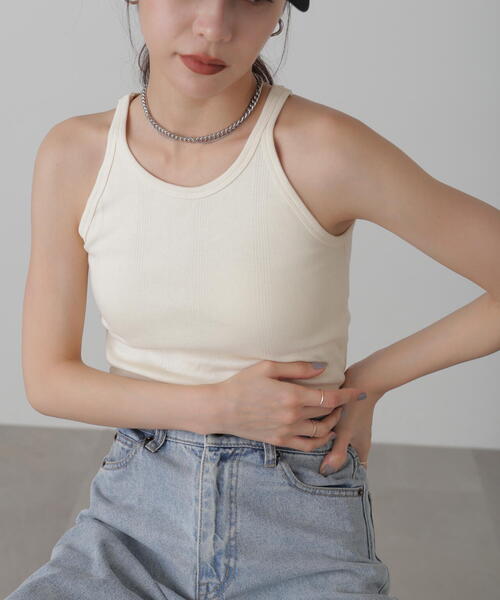 FREE'S MART（フリーズマート）の「Miller/ミラー　カップ付きアメスリタンクトップ（タンクトップ・レディース・グリーン系その他/ホワイト/ブラック/ピンク系その他・FREE）」の16枚目の写真