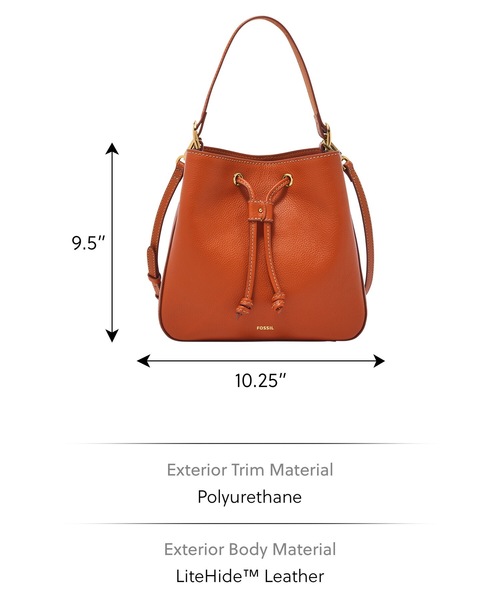 FOSSIL（フォッシル）の「Tessa Bucket Bag SHB3172619（ハンドバッグ・レディース・レッド・FREE）」の4枚目の写真