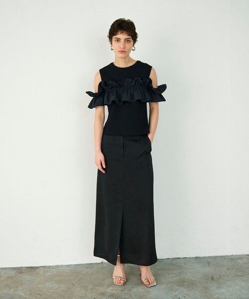 GRACE CONTINENTAL(グレースコンチネンタル)の「フリルリブカットトップ(Tシャツ/カットソー・レディース・ブラック/レッド/ホワイト・36)」の21枚目の写真