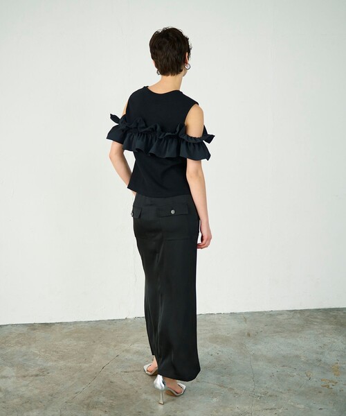 GRACE CONTINENTAL(グレースコンチネンタル)の「フリルリブカットトップ(Tシャツ/カットソー・レディース・ブラック/レッド/ホワイト・36)」の20枚目の写真