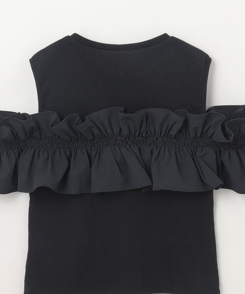 GRACE CONTINENTAL(グレースコンチネンタル)の「フリルリブカットトップ(Tシャツ/カットソー・レディース・ブラック/レッド/ホワイト・36)」の10枚目の写真