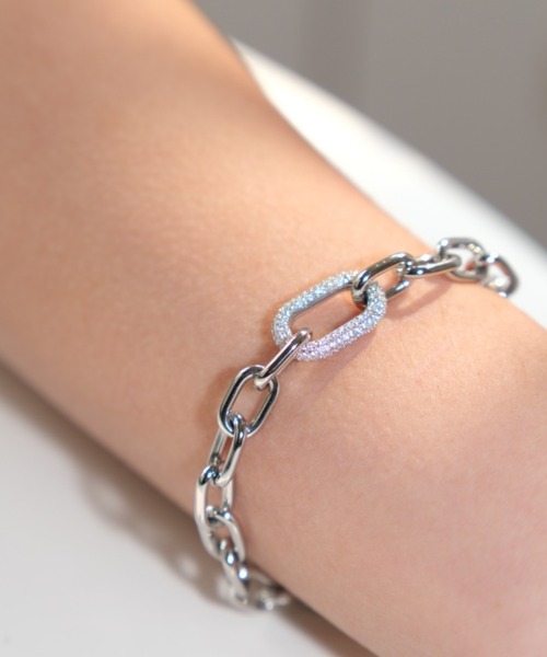 セール】CRYSTAL LINK BRACELET レディースブレスレット