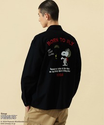 ※ALPHA | PEANUTS x ALPHA ベトジャン風長袖シャツ/スヌーピー(シャツ/ブラウス)