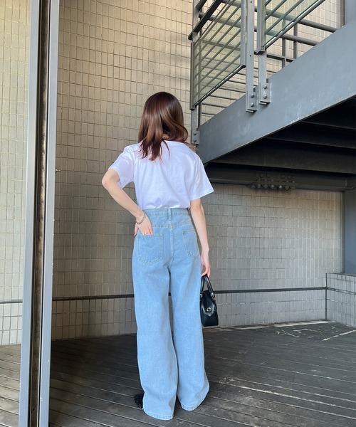 ISOOK（アイスー）の「【ISOOK / アイスー】メッセージロゴTシャツ / 半袖 ハート カジュアル レタリングTシャツ ZOZOTOWN限定（Tシャツ/カットソー・レディース・ブラック/ホワイト・FREE）」の14枚目の写真