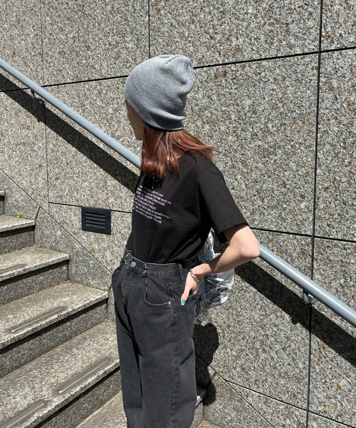 ISOOK（アイスー）の「【ISOOK / アイスー】メッセージロゴTシャツ / 半袖 ハート カジュアル レタリングTシャツ ZOZOTOWN限定（Tシャツ/カットソー・レディース・ブラック/ホワイト・FREE）」の4枚目の写真