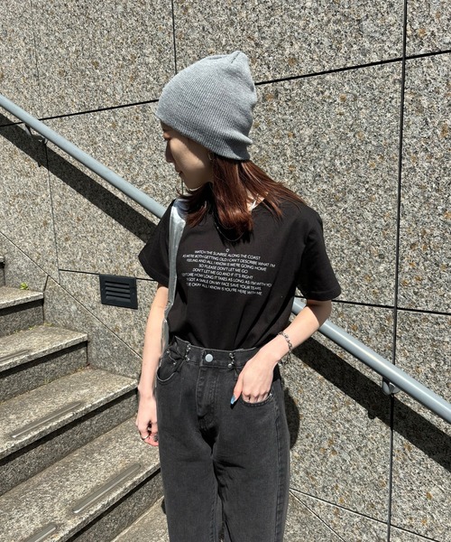 ISOOK（アイスー）の「【ISOOK / アイスー】メッセージロゴTシャツ / 半袖 ハート カジュアル レタリングTシャツ ZOZOTOWN限定（Tシャツ/カットソー・レディース・ブラック/ホワイト・FREE）」の3枚目の写真