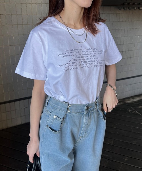 ISOOK（アイスー）の「【ISOOK / アイスー】メッセージロゴTシャツ / 半袖 ハート カジュアル レタリングTシャツ ZOZOTOWN限定（Tシャツ/カットソー・レディース・ブラック/ホワイト・FREE）」の6枚目の写真