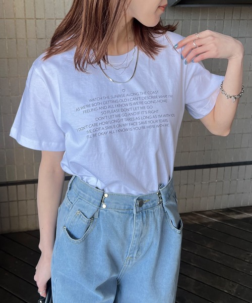 ISOOK（アイスー）の「【ISOOK / アイスー】メッセージロゴTシャツ / 半袖 ハート カジュアル レタリングTシャツ ZOZOTOWN限定（Tシャツ/カットソー・レディース・ブラック/ホワイト・FREE）」の19枚目の写真