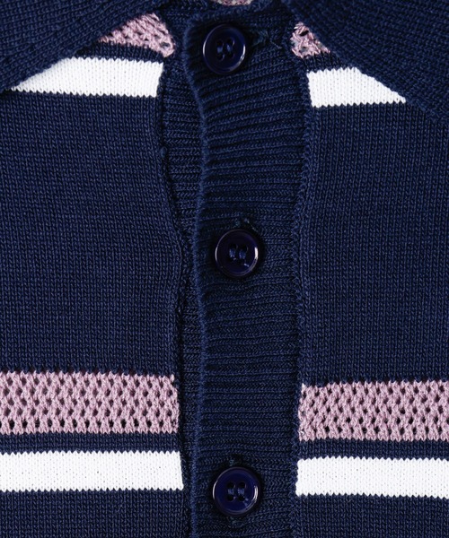 U.S. POLO ASSN.（ユーエスポロアッスン）の「U.S. POLO ASSN. メッシュ ボーダー デザイン ニット ポロシャツ（ポロシャツ・レディース・ライトベージュ/ネイビー系/ブラック・M/L）」の22枚目の写真