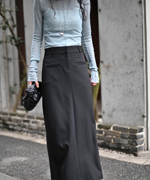 Marient（マリエント）の「BASICバックスリットSK（スカート・レディース・ブラック・FREE）」の12枚目の写真