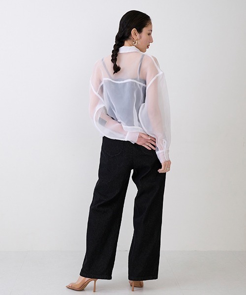 petit main LIEN(プティマインリアン)の「【LADIES】デニムオールインワン(つなぎ/オールインワン・レディース・オフホワイト/サックスブルー/ブラック/ネイビー・FREE)」の20枚目の写真