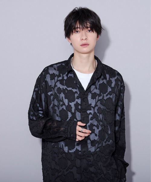 ENOF スウェードオーバーシャツ　ブラック ENOF（イナフ）の「ユニセックス オーバーサイズスウェードシャツ