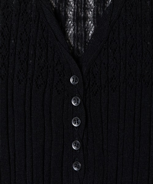 PERVERZE （パーバーズ）ニットカーディガン ブラック perverze ニット