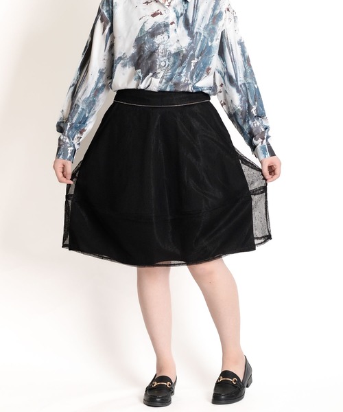 MARAI(マーライ)の「【MARAI】二重フレアスカート(スカート・レディース・ブラック・XX-LARGE/X-LARGE/LARGE/MEDIUM)」の4枚目の写真
