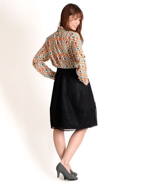 MARAI(マーライ)の「【MARAI】二重フレアスカート(スカート・レディース・ブラック・XX-LARGE/X-LARGE/LARGE/MEDIUM)」の6枚目の写真