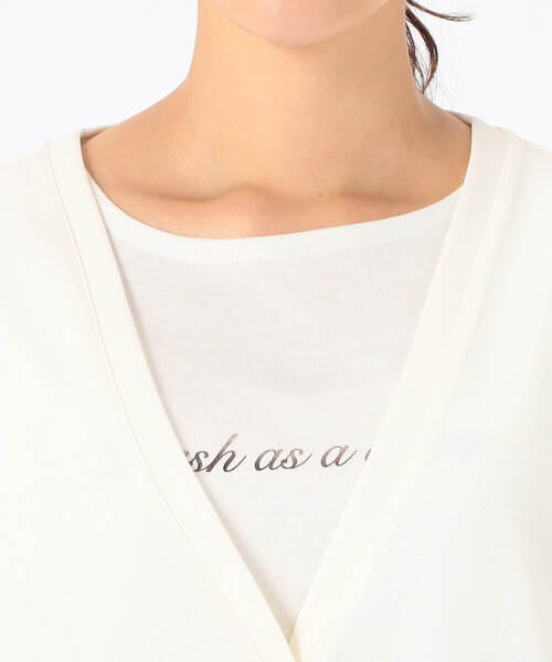 COMME CA ISM（コムサイズム）の「【サスティナブル】AQUAROBE ショート丈 カーディガン（カーディガン/ボレロ・レディース・ネイビー/ホワイト/ブルー・FREE）」の13枚目の写真