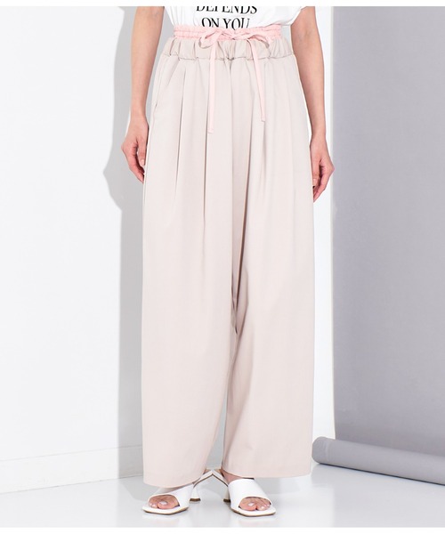 Settimissimo（セッティミッシモ）の「配色ダブルウエスト タックパンツ（その他パンツ・レディース・ベージュ/グレー・38）」の10枚目の写真