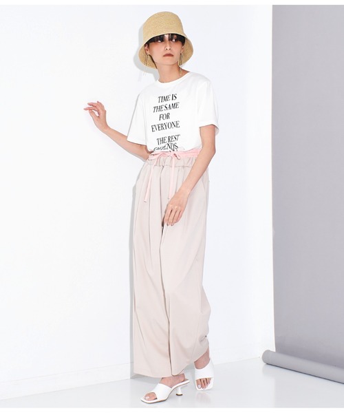 Settimissimo（セッティミッシモ）の「配色ダブルウエスト タックパンツ（その他パンツ・レディース・ベージュ/グレー・38）」の13枚目の写真