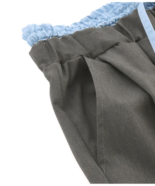 Settimissimo（セッティミッシモ）の「配色ダブルウエスト タックパンツ（その他パンツ・レディース・ベージュ/グレー・38）」の15枚目の写真