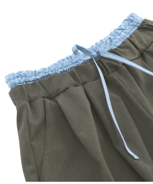 Settimissimo（セッティミッシモ）の「配色ダブルウエスト タックパンツ（その他パンツ・レディース・ベージュ/グレー・38）」の17枚目の写真