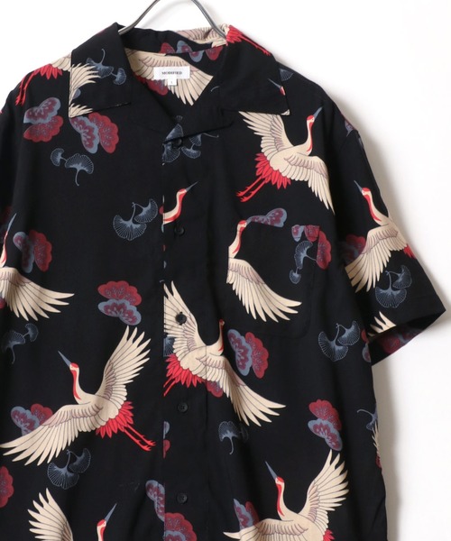 MARUKAWA(マルカワ)の「レーヨン オープンカラー アロハシャツ 無地/総柄/花柄/ボタニカル/和柄/ヴィンテージ柄 レディース メンズ(シャツ/ブラウス・メンズ・ブラック系その他7/ブラック系その他/ブラック系その他5/ブラック系その他3/ホワイト系その他2/ブラック系その他2/ブルー系その他4/ブルー系その他3/ブラック/ホワイト系その他4/ブラック系2/ネイビー/ブルー系その他/ホワイト系その他3/ブラック系3/ブラック系1/ブラック系その他6/ブラック系その他4/ホワイト系その他/ホワイト系その他5/ブルー系その他5/ブルー系その他2/グリーン系その他・M/S/LL/L)」の16枚目の写真