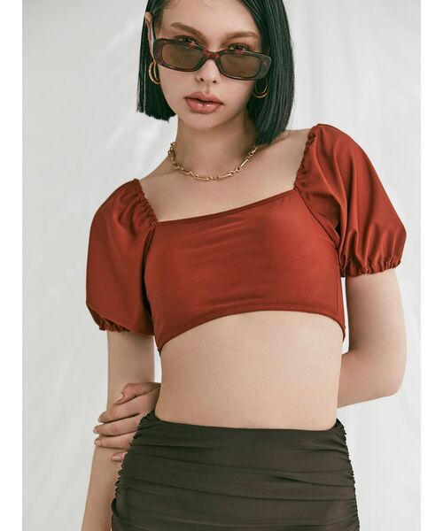 MURUA（ムルーア）の「2WAYショルダースイムウエア（水着・レディース・ダークオレンジ/ネイビー・FREE）」の11枚目の写真