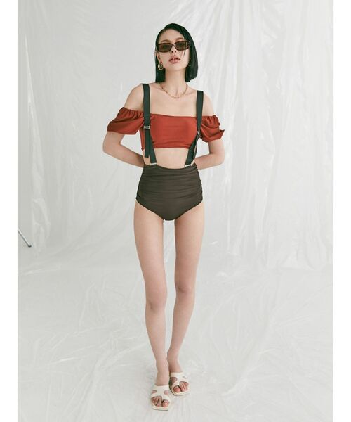 MURUA（ムルーア）の「2WAYショルダースイムウエア（水着・レディース・ダークオレンジ/ネイビー・FREE）」の12枚目の写真