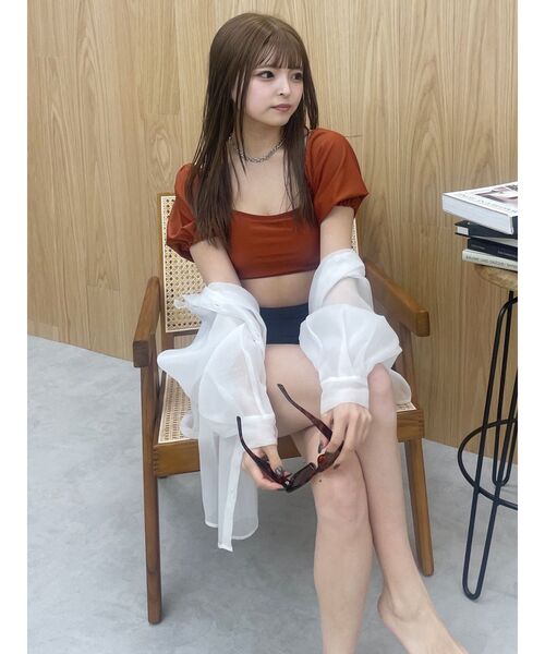 MURUA（ムルーア）の「2WAYショルダースイムウエア（水着・レディース・ダークオレンジ/ネイビー・FREE）」の17枚目の写真