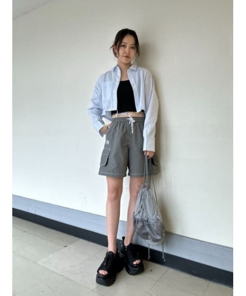 THROW by SLY(スローバイスライ)の「THROW 16 x THROW NYLON SHORTS シックスティーン スロー ナイロン ショーツ(スラックス・レディース・ライトグリーン/グレー・FREE)」の21枚目の写真