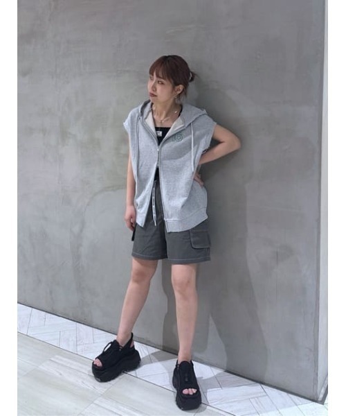 THROW by SLY(スローバイスライ)の「THROW 16 x THROW NYLON SHORTS シックスティーン スロー ナイロン ショーツ(スラックス・レディース・ライトグリーン/グレー・FREE)」の5枚目の写真