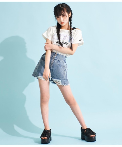 ♡アナップ　silver♡ ANAP GiRL（アナップガール）の「アシンメトリー肩紐ワッペン付