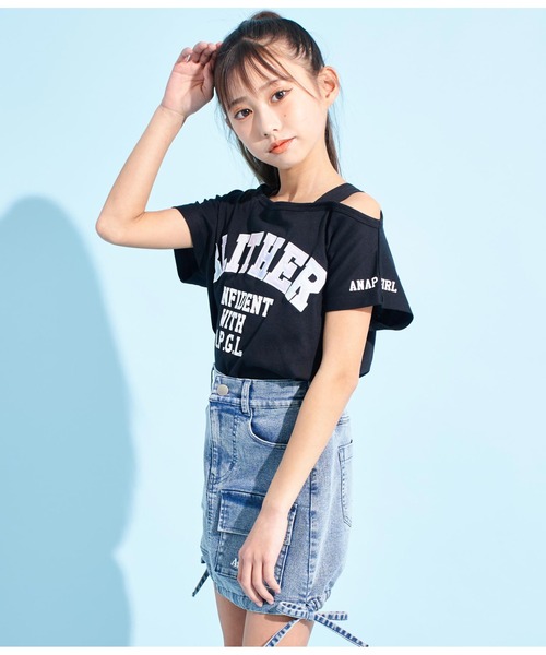 ANAP GiRL（アナップガール）の「アシンメトリー肩紐ワッペン付
