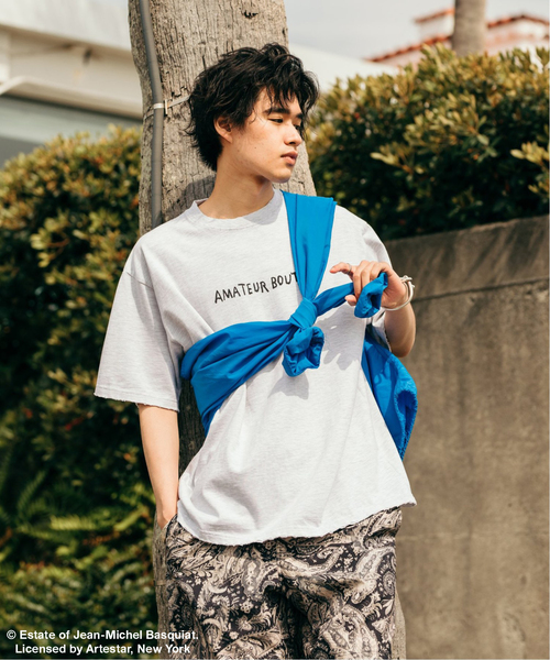 JOURNAL STANDARD（ジャーナルスタンダード）の「WEB限定 Basquiat / バスキア×JOURNAL STANDARD 別注 アートTシャツ（Tシャツ/カットソー・メンズ・アイボリー/ブラウン系その他/ブラック系その他/ブラック×ブラック/マスタード/スミクロ/ブラックミックス・LARGE/MEDIUM/X-LARGE）」の9枚目の写真