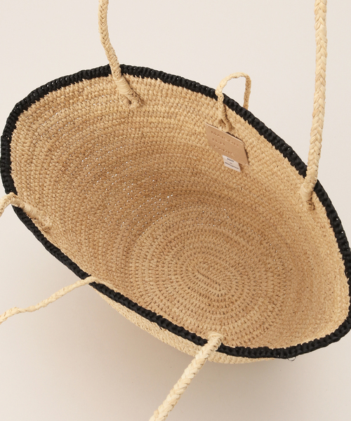 MAISON N.H PARIS（メゾンエヌアッシュパリ）の「【MAISON N.H PARIS】 CARLA PETIT BASKET S　PL1R02B020（かごバッグ・レディース・ベージュ・FREE）」の5枚目の写真